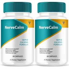 (2 Pack) Nerve Calm Advanced Formula, NerveCalm Max Strength (120 Capsules)