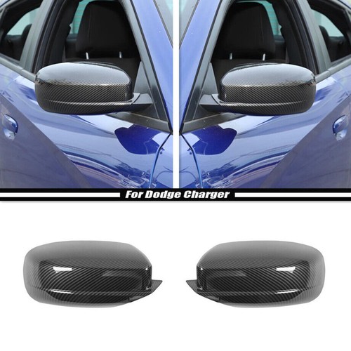 Carbon fiber Style Side Door Mirror Visor Molding Trim Fit For Dodge Charger Carbon fiber Style Side Door Mirror Visor Molding Trim Fit For Dodge Charger