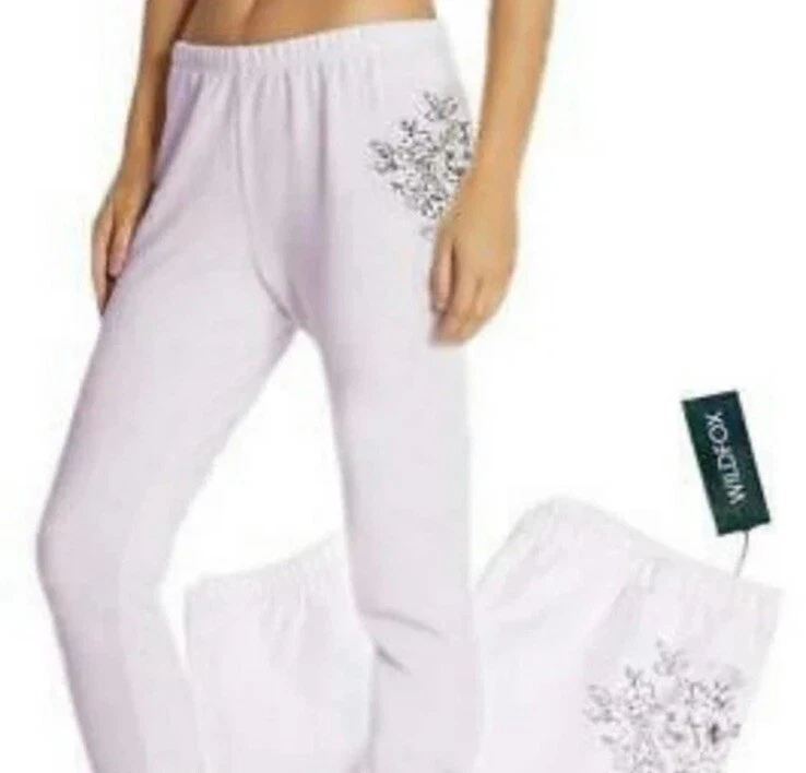 Pantalones Jogger WildFox Para Mujer Talla S Lila Púrpura Flores Rory Pull On Floral Nuevos Foto 2 de 4
