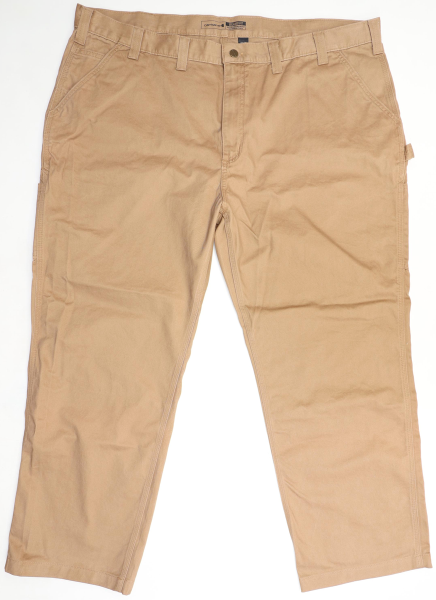 Carhartt Mens Relaxed Fit Twill Utility Work Pant Brown Sz 48x30