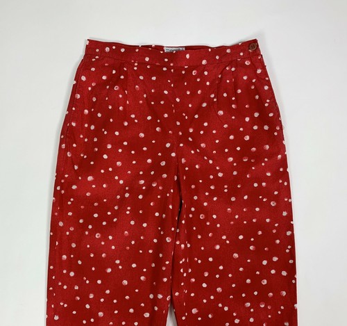 Espirit collection pantalone donna usato W30 tg 44 vita alta rosso pois T7333 - Foto 3 di 12