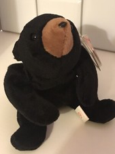 TY Beanie Baby Blackie The Black Bear Beanbag Toy July 15, 1994 Birthday