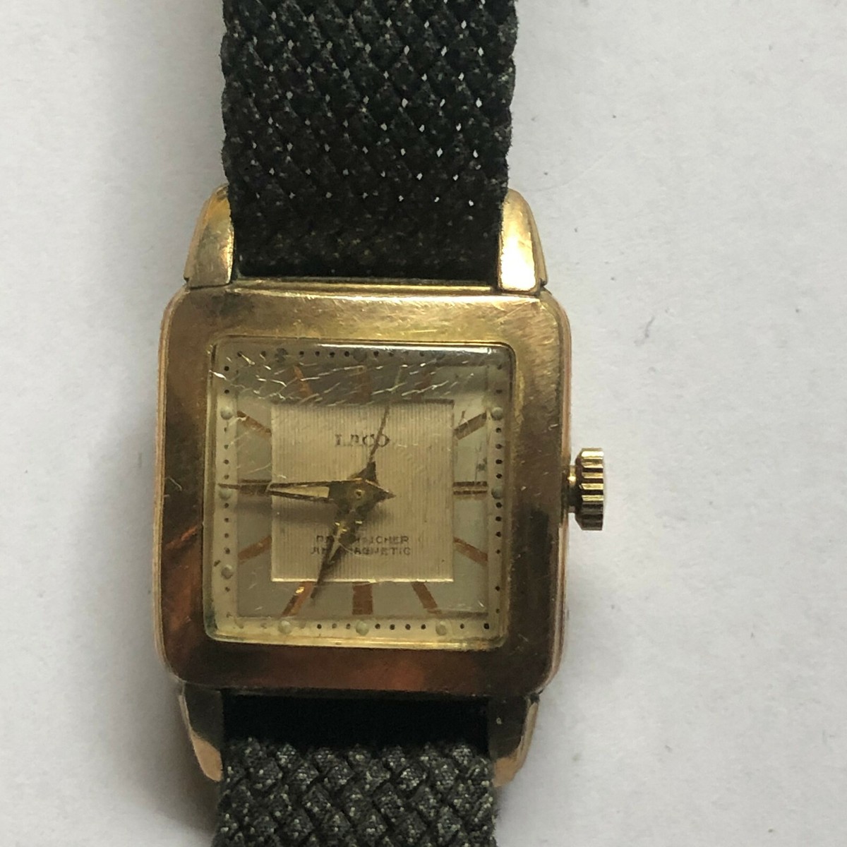 Laco Damenuhr mechanisch 40er Jahre Walzgolddouble Werk läuft