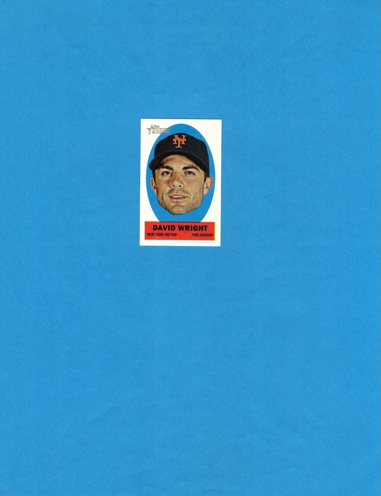 2012 Topps Heritage Stick-Ons #4 David Wright! New York Mets!