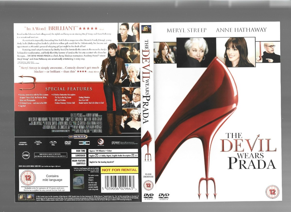 The Devil Wears Prada DVD Meryl Streep, Anne Hathaway | eBay UK