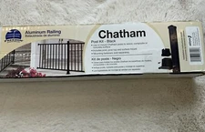 Freedom Outdoor Living CHATHAM 39 x 1 1/2-inch Square Aluminum Post Kit Black