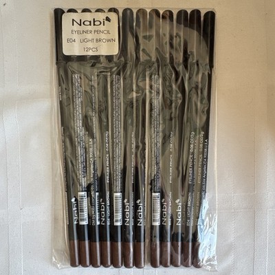 Waterproof Matte Eyeliner Pencil 12PCS Nabi E04 Light Brown Unscented