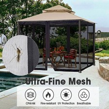 AplusChoice 10x12ft Gazebo Replacement Mosquito Netting with Zipper for Canopy