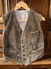 Antique Brown Corduroy Peasant Vest