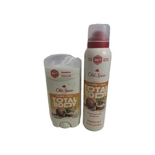 Lot Of 2 Old Spice Total Body Deodorant Spray Vanilla  Shea 3.5 Oz Each