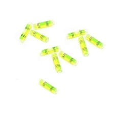 10 Pcs Cylindrical Plastic Bubble Spirit Level Vials, 8x35mm