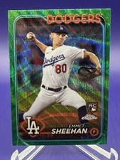 EMMET SHEEHAN 2024 Topps Chrome GREEN WAVE REFRACTOR RC #78/99 (#221)