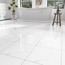 30-Pack 12x12 Peel and Stick Vinyl Floor Tiles - Waterproof Glossy Planks