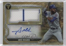 2020 Topps Triple Threads Single Jumbo Relics Gold 12/25 Amed Rosario Auto 1k2s