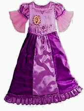 Disney Store Rapunzel Tangled Deluxe Nightgown Size 5/6 7/8 10 New