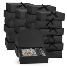 24 Pack Gift Boxes with Lids, 10.6x7.8x3.1 Inch Groomsmen Proposal Box, Luxury