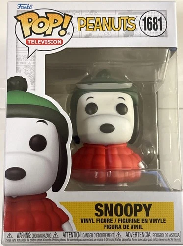 SNOOPY WITH RED PUFFER JACKET #1681 PEANUTS CARTOON FUNKO POP TELEVISION
