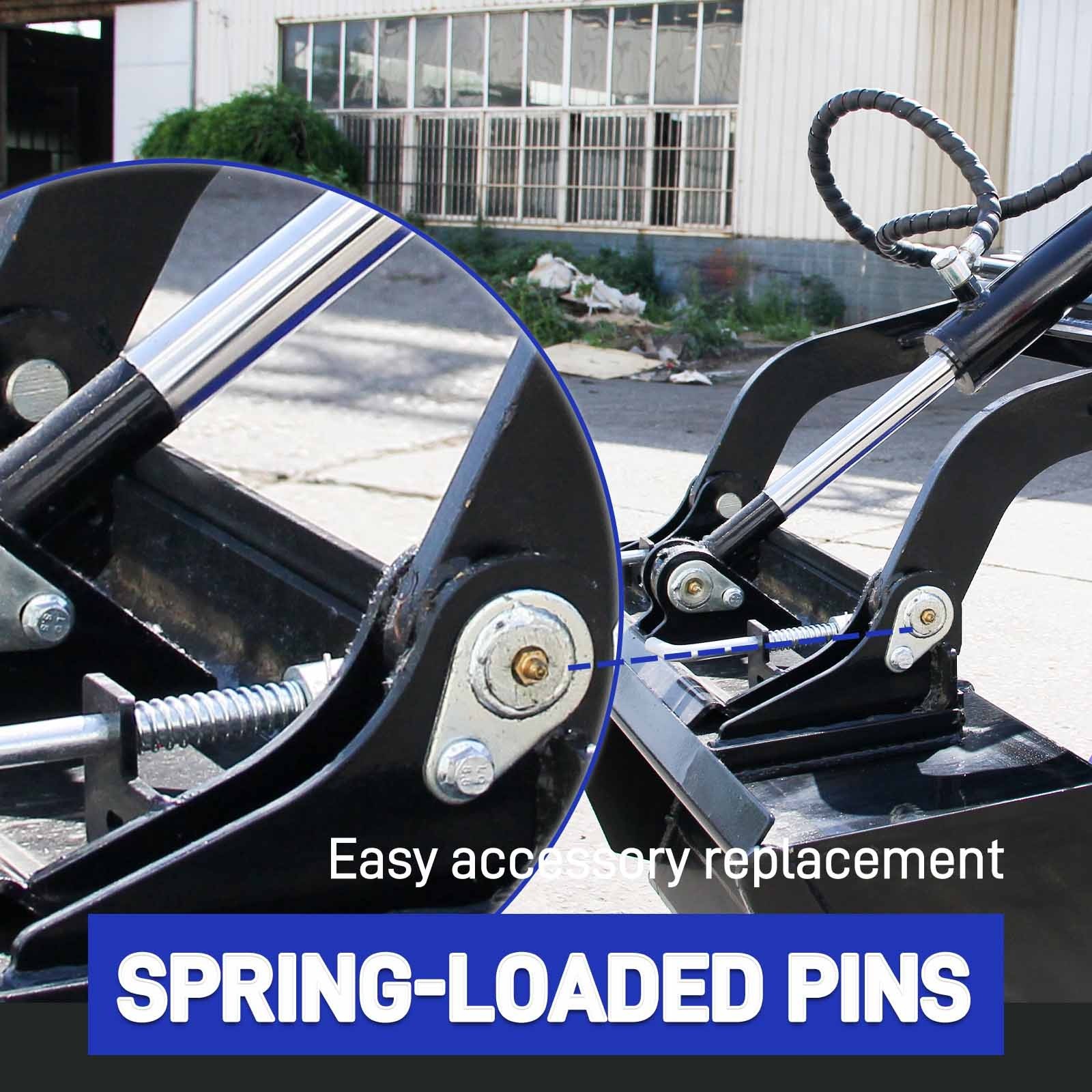 22HP Mini Skid Steer Loader Upgraded 2-Cylinder Gas Engine with 3 Attachments