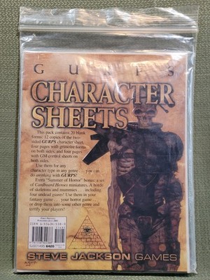 GURPS Character Sheets (2001) Steve Jackson Games
