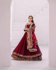 Wedding Wear Faux Georgette Salwar Kameez With Dupatta For Women
