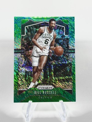 Bill Russell  Jersey # 6/25 2019-20 Panini Prizm #21 Green Shimmer Prizm