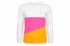 Womens VANS Size S Basic T-Shirt Multicoloured Colourblock Crew Neck Long Sleeve