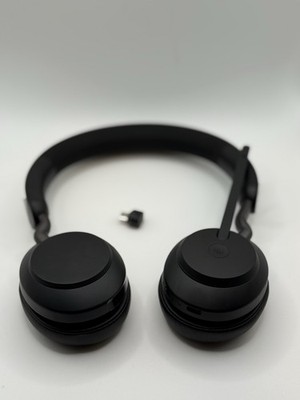 Jabra Evolve2 65 Stereo Wireless Headset (UC, USB-A) with Charging Stand - Black