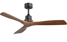 52 Inch Outdoor Ceiling Fans 3 Blades Ceiling Fan, real wood blades.No Light.