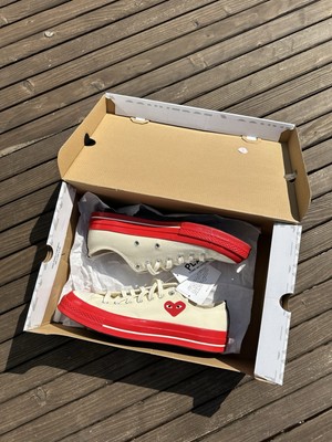 Converse x Comme des Garçons PLAY Chuck 70 Low 'Pristine Red' Men s Size 9 US