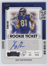 2021 Panini Contenders Rookie Ticket Variation Ben Skowronek #257 Auto r3u