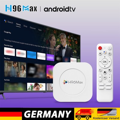 Android 14 Smart TV Box Wifi6 BT5.4 Mediaplayer 8K Set Top Box mit Fernbedienung
