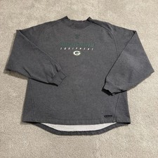 Vintage Green Bay Packerse Sweatshirt Mens L Grey Pullover Crewneck NFL Y2K