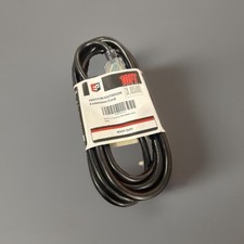 10 Ft Heavy Duty Outdoor Extension Cord, 12/3 SJTW Black 3-Prong 12 AWG 3-Wire