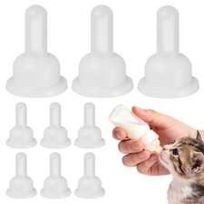 40 Pcs Silicone Replacement Pet Nurser Nipples Pacifiers for Pet Food Bottles