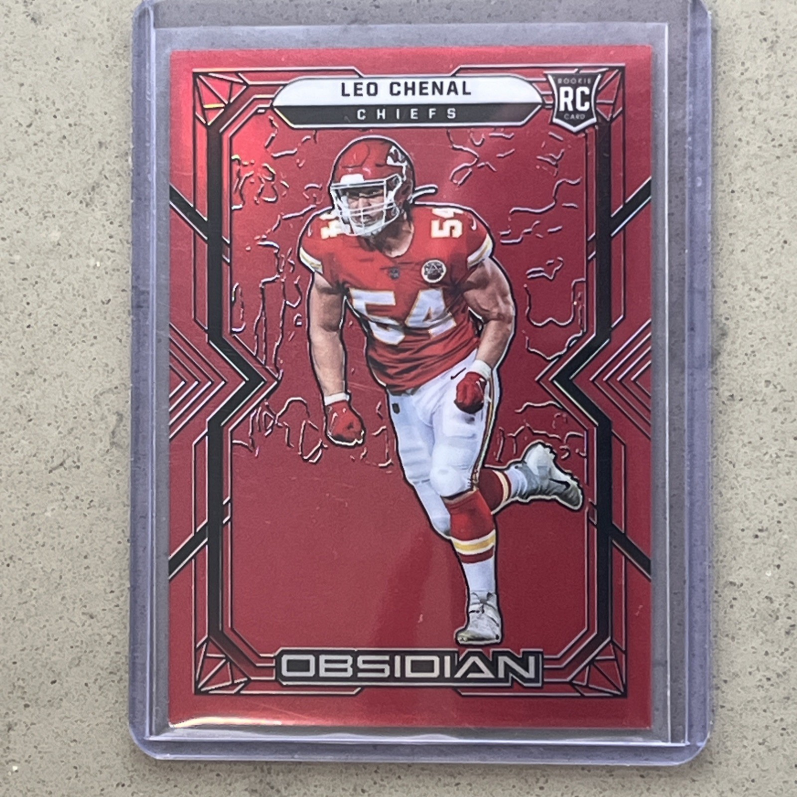Leo Chenal Panini Obsidian #184 Electric Etch Red Flood