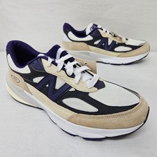 New Balance 990 V6 Sneakers Made In USA U990WB6 White Black Purple Men Size 10