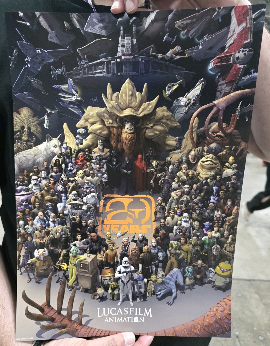 スターウォーズセレブレーション ポスター ルーカスフィルム20周年 スターウォーズ ルーカスフィルムアニメーション 20周年ポスター