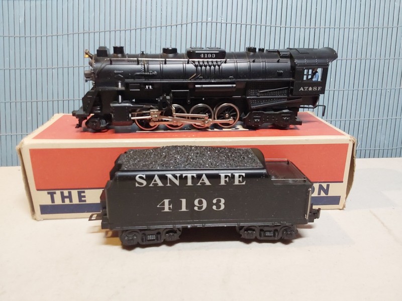 Lionel O 6-29671 ATSF Santa Fe 4193 Berkshire Jr. 2-8-4 Steam Loco Sound Runs Ex