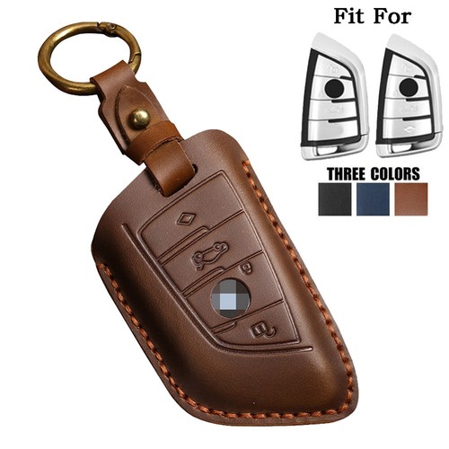 Genuine Leather Remote Car Key Fob Cover Case For BMW X1 X3 X5 X6 X7 G30 G31