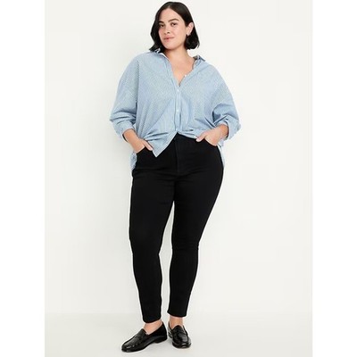Old Navy Jeans NEW Womens Size 16 High-Waisted Wow Black Wash Super Skinny Ankle