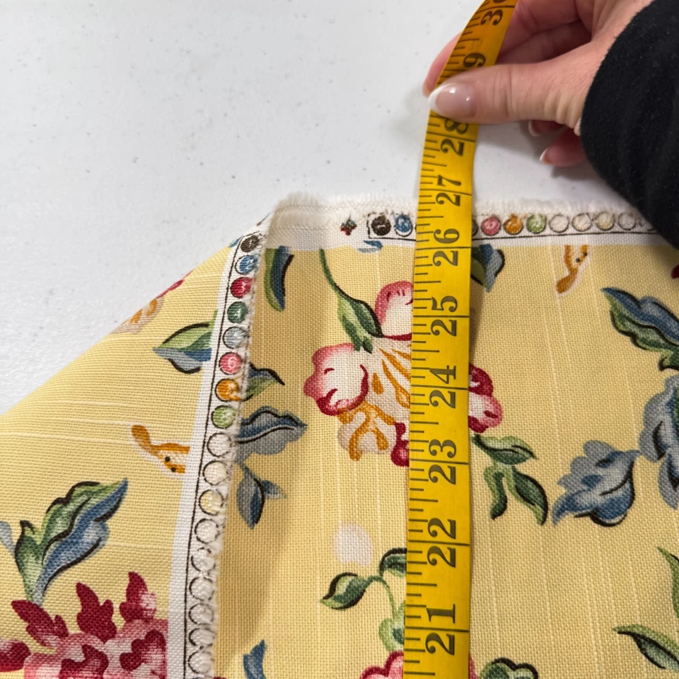 braemore upholstery fabric cotton yellow floral large bloom 65x26 - Image 4 of 4
