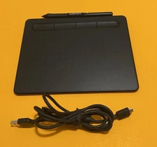 Wacom Intuos Small (CTL-4100) Graphics Drawing Tablet – Black – Pen & USB Cable