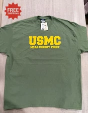 UNITED STATES MARINE CORPS - USMC MCAS CHERRY POINT - Olive Green T-Shirt Sz XXL