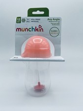 MUNCHKIN Any Angle Click Lock Weighted Straw Cup 10 oz Light Pink NEW