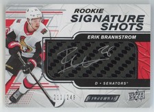 2020-21 upper deck  signature shots Erik Brannstrom Rookie Auto 211/249 Ottawa