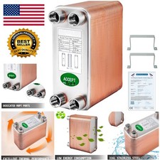 Efficient 3x7.5" 60 Plate Brazed Stainless Steel Heat Exchanger for Brewing