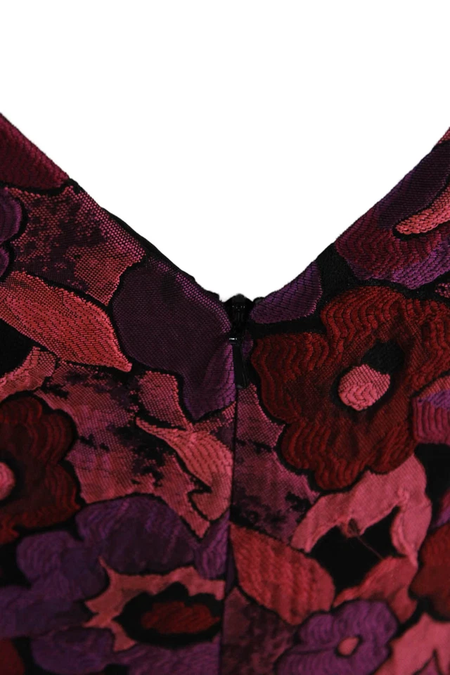 Badgley Mischka Collection Women's V-Neck Mermaid Hem Maxi Gown Black Size 2 - Image 4 of 4