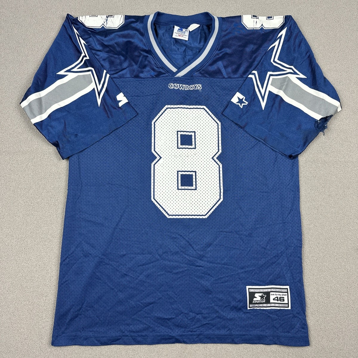 NFL COWBOYS スタジャン M Starter NFL Dallas Cowboys Starter® Trainer Pullover Jacket - Navy