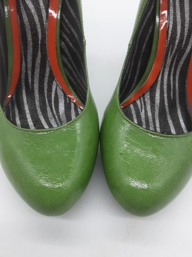 Next Green Leather Heeled Shoes Size UK 8 EU42 - Picture 5 of 6