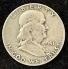 1951-D Ben Franklin Half Dollar 90% Silver